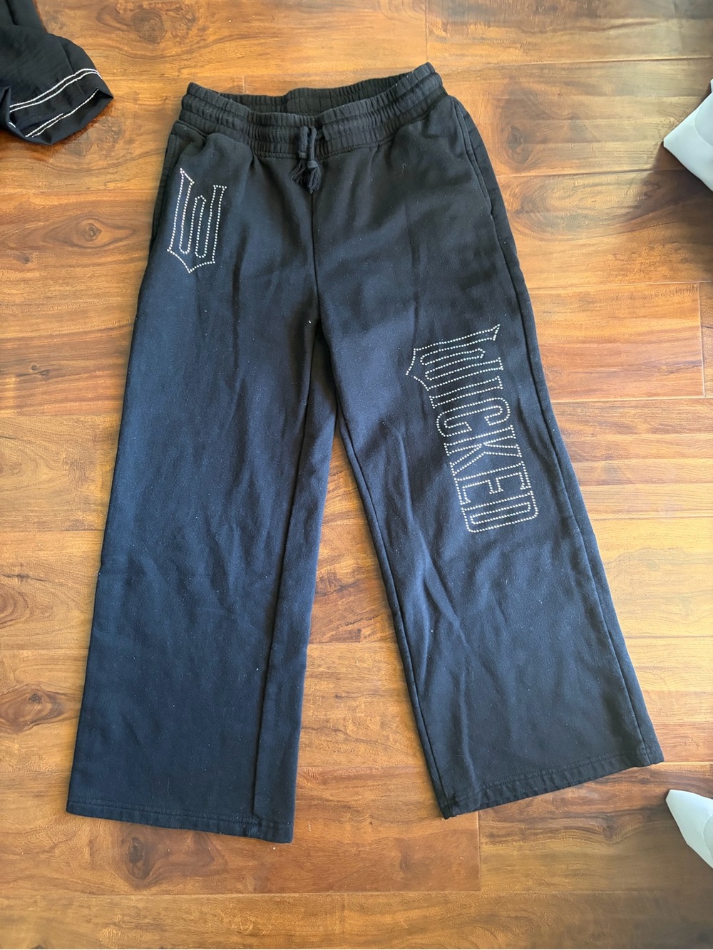 Black 'Wicked' Stud Accent Women's Sweatpants